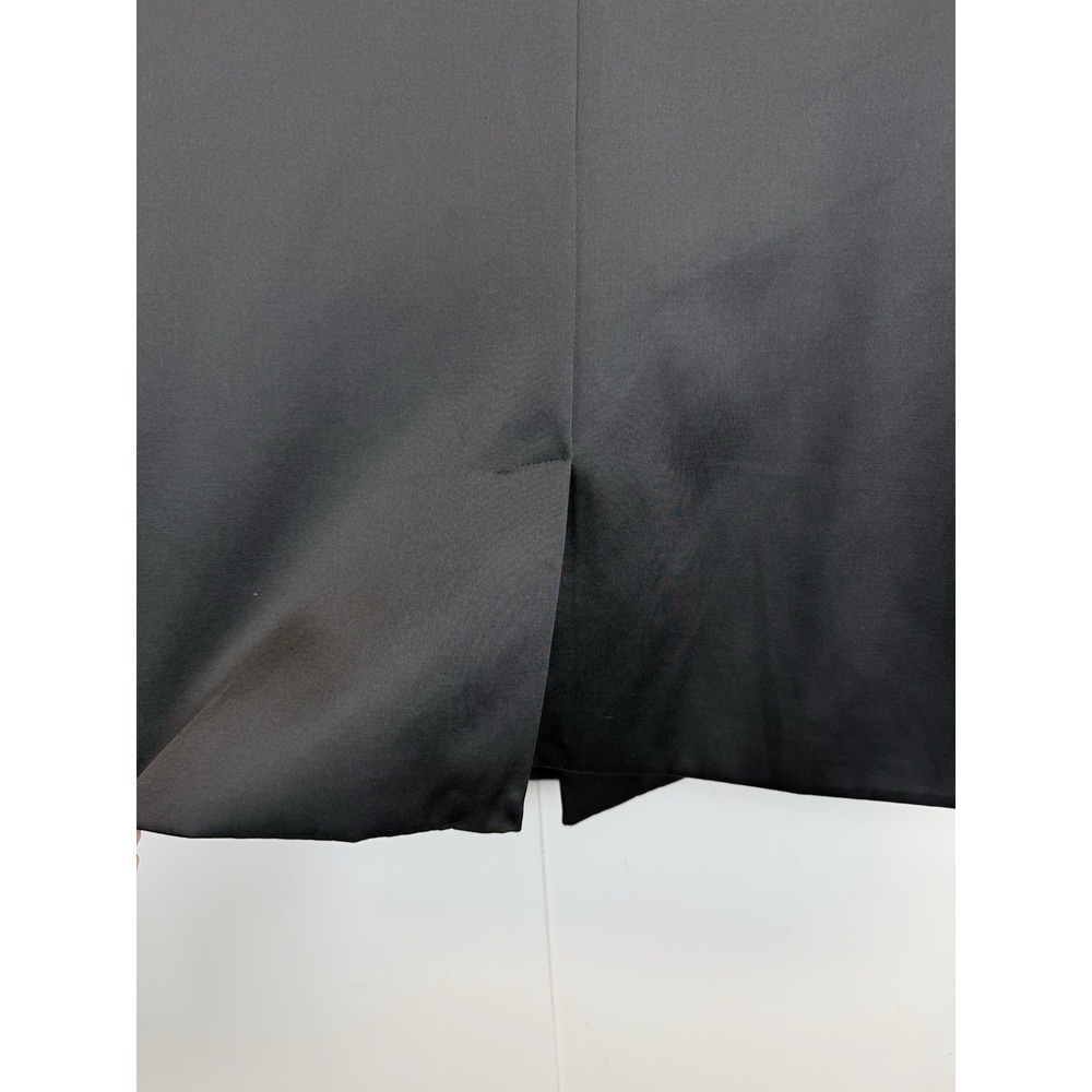 A New Day Satin Black Oversized‎ Jacket Womens L Double Breasted Blazer - Picture 8 of 8